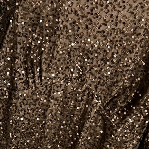 ADRIANNA PAPELL Sequin Sheath Cocktail Midi Dress Size 8 - Picture 9 of 10